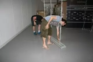 2m wide roller banner installation