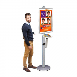 Info Poster Stand with iPad Mount