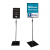 Freestanding Poster Display Stand - Black and Silver