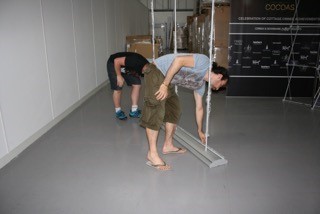 2m wide roller banner installation